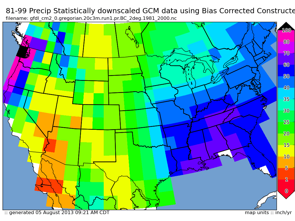 Downscaled precipitation