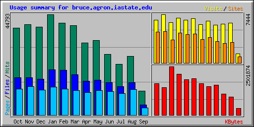 Usage summary for bruce.agron.iastate.edu